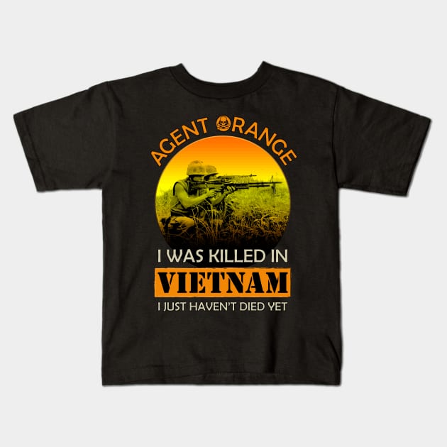 Agent Orange Kids T-Shirt by triggerleo